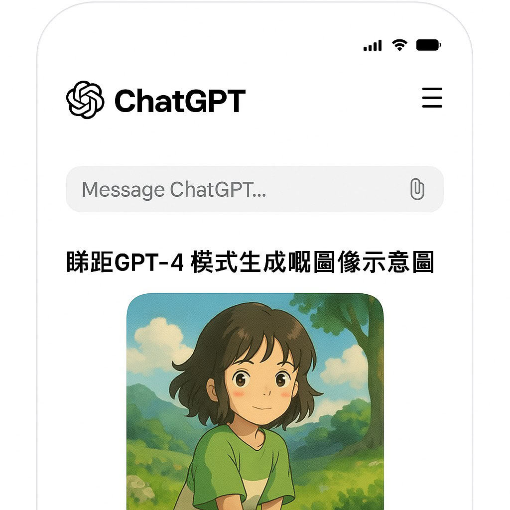 GPT-4 模式下的圖像生成示意圖