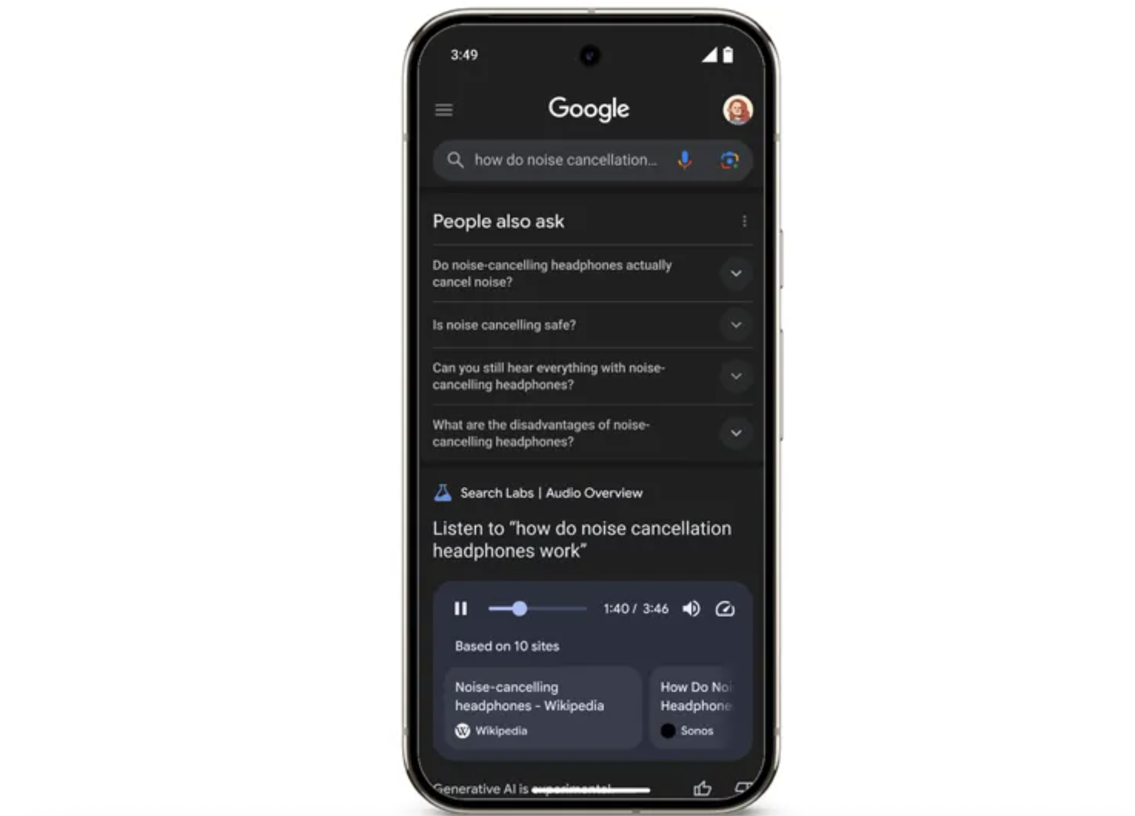 Google全新「語音搜尋」讓你解放雙手、隨時隨地吸收資訊—即搶先體驗未來感十足的Audio Overviews!