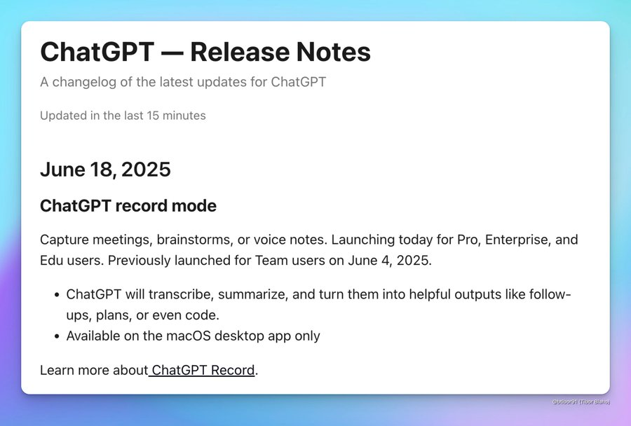 ChatGPT全新錄音模式登場!一鍵自動記錄會議,助你輕鬆掌握重點與專案進度