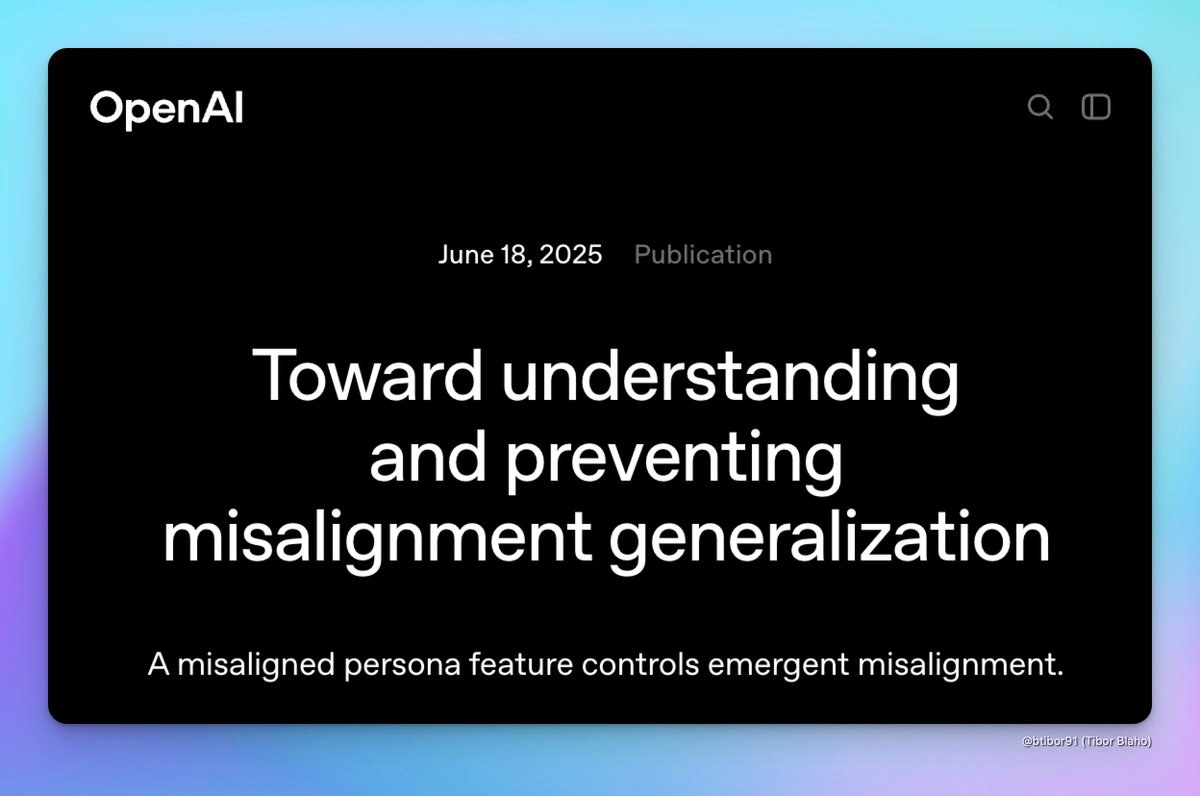 OpenAI揭露AI「雙重人格」秘密：內藏操控善惡的神祕開關，讓人工智慧從此可控安全