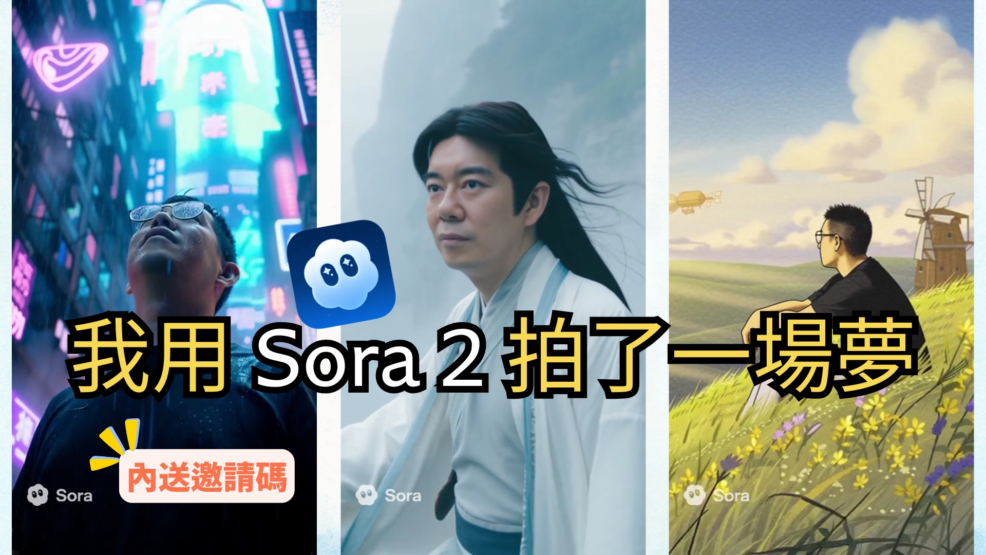 [AI學堂] Sora 2 教學｜一鍵拍出電影感｜OpenAI 影片生成神器：Cameo 角色實測＋邀請碼免費分享（2025 最新版）