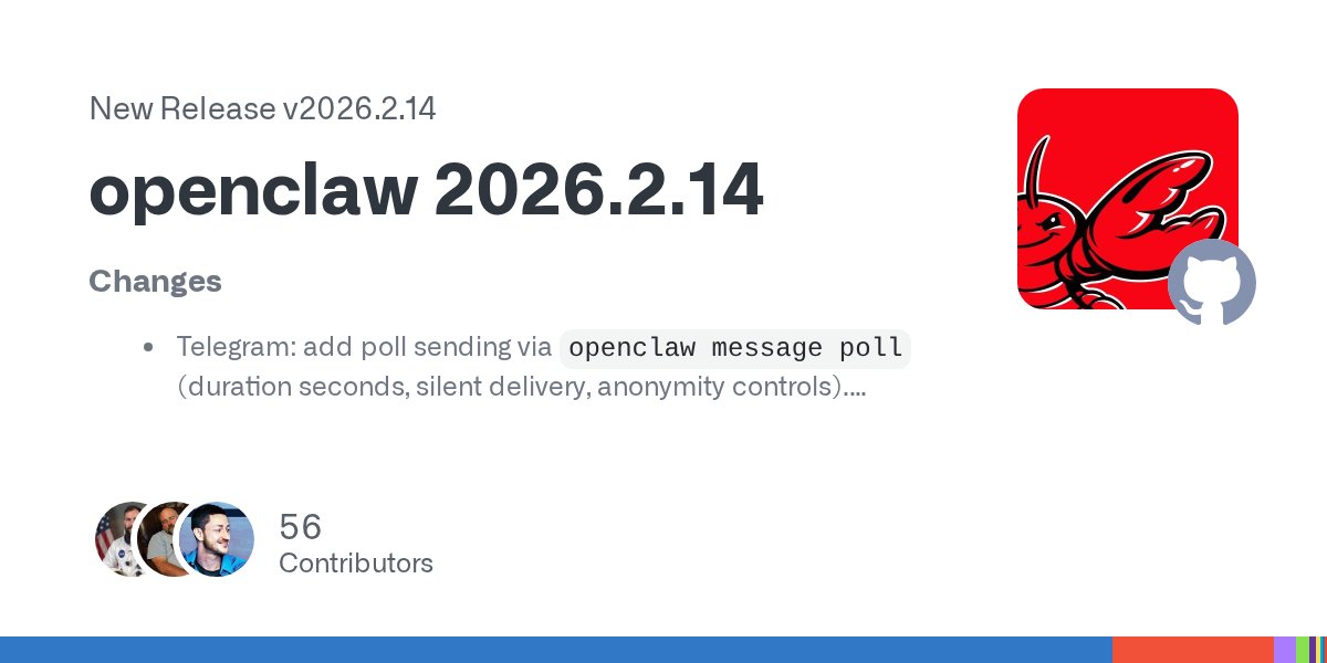 OpenClaw2026.2.14Update