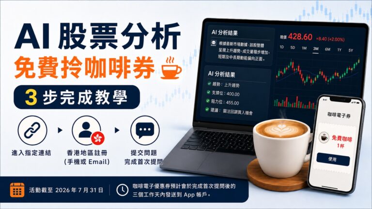 免費用 AI 分析股票兼領咖啡券：3步完成首次提問教學